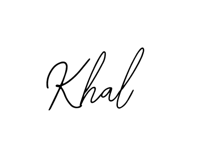 Use a signature maker to create a handwritten signature online. With this signature software, you can design (Bearetta-2O07w) your own signature for name Khal. Khal signature style 12 images and pictures png