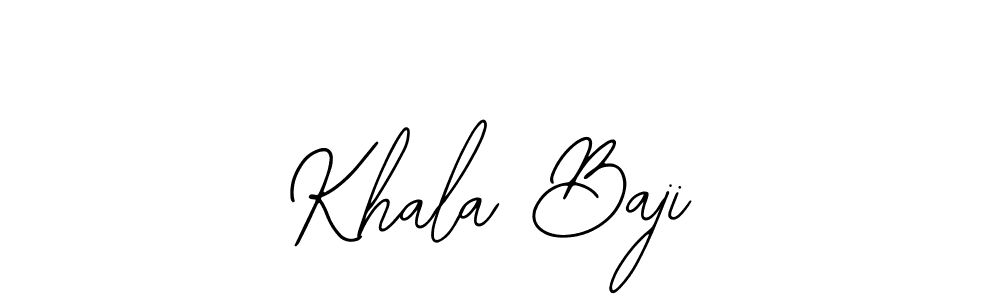 Use a signature maker to create a handwritten signature online. With this signature software, you can design (Bearetta-2O07w) your own signature for name Khala Baji. Khala Baji signature style 12 images and pictures png