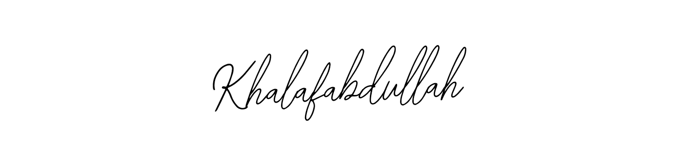 You should practise on your own different ways (Bearetta-2O07w) to write your name (Khalafabdullah) in signature. don't let someone else do it for you. Khalafabdullah signature style 12 images and pictures png