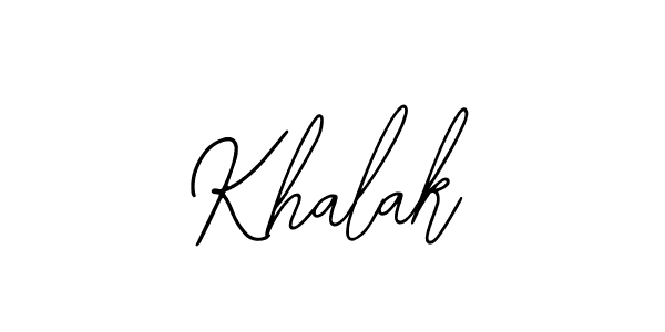 How to make Khalak signature? Bearetta-2O07w is a professional autograph style. Create handwritten signature for Khalak name. Khalak signature style 12 images and pictures png