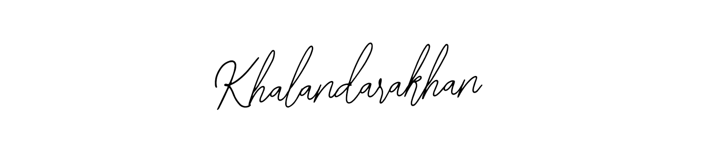 How to make Khalandarakhan signature? Bearetta-2O07w is a professional autograph style. Create handwritten signature for Khalandarakhan name. Khalandarakhan signature style 12 images and pictures png