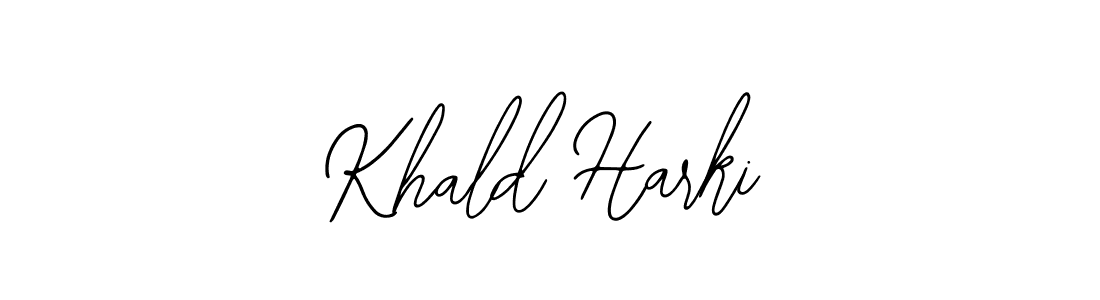 The best way (Bearetta-2O07w) to make a short signature is to pick only two or three words in your name. The name Khald Harki include a total of six letters. For converting this name. Khald Harki signature style 12 images and pictures png