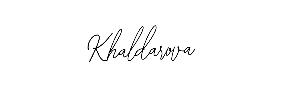 Use a signature maker to create a handwritten signature online. With this signature software, you can design (Bearetta-2O07w) your own signature for name Khaldarova. Khaldarova signature style 12 images and pictures png