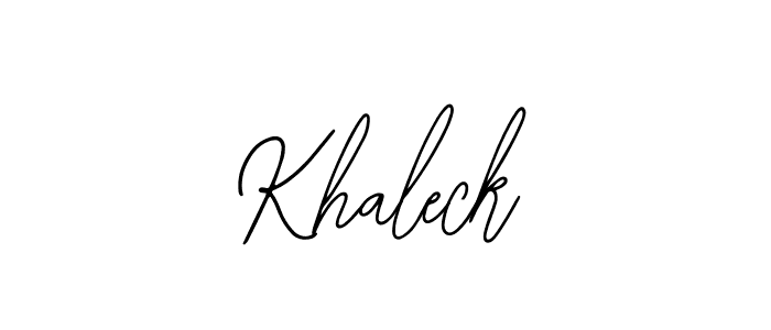Bearetta-2O07w is a professional signature style that is perfect for those who want to add a touch of class to their signature. It is also a great choice for those who want to make their signature more unique. Get Khaleck name to fancy signature for free. Khaleck signature style 12 images and pictures png