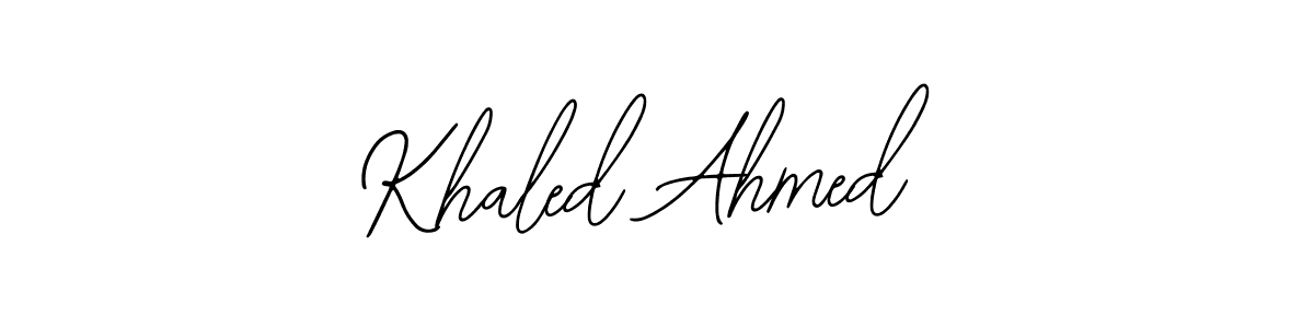 How to make Khaled Ahmed name signature. Use Bearetta-2O07w style for creating short signs online. This is the latest handwritten sign. Khaled Ahmed signature style 12 images and pictures png