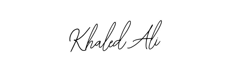 Similarly Bearetta-2O07w is the best handwritten signature design. Signature creator online .You can use it as an online autograph creator for name Khaled Ali. Khaled Ali signature style 12 images and pictures png