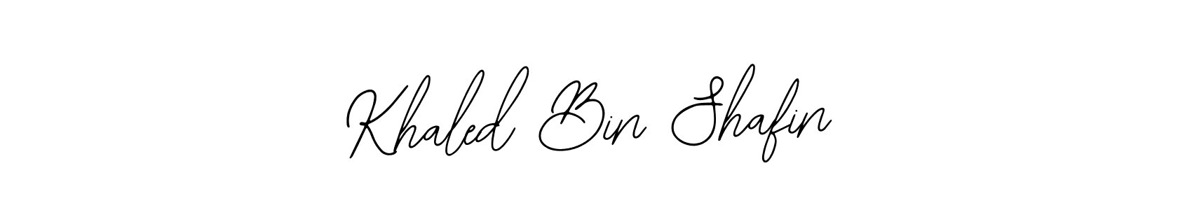 The best way (Bearetta-2O07w) to make a short signature is to pick only two or three words in your name. The name Khaled Bin Shafin include a total of six letters. For converting this name. Khaled Bin Shafin signature style 12 images and pictures png