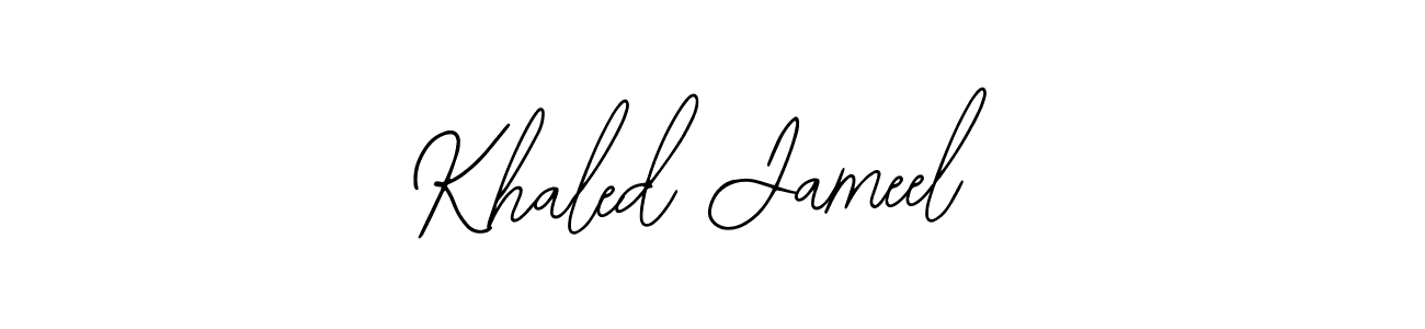 if you are searching for the best signature style for your name Khaled Jameel. so please give up your signature search. here we have designed multiple signature styles  using Bearetta-2O07w. Khaled Jameel signature style 12 images and pictures png