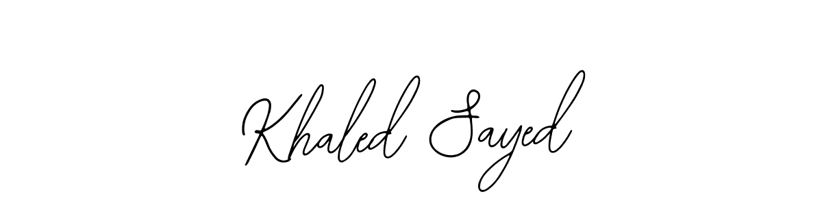 How to Draw Khaled Sayed signature style? Bearetta-2O07w is a latest design signature styles for name Khaled Sayed. Khaled Sayed signature style 12 images and pictures png