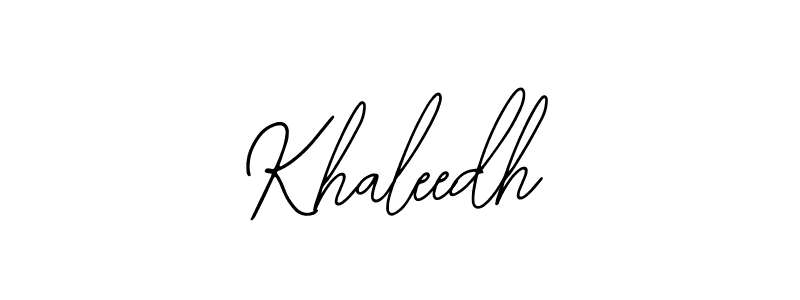 Make a beautiful signature design for name Khaleedh. Use this online signature maker to create a handwritten signature for free. Khaleedh signature style 12 images and pictures png
