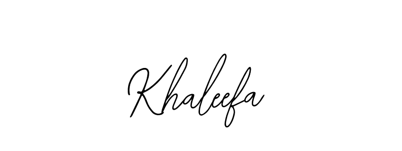 You should practise on your own different ways (Bearetta-2O07w) to write your name (Khaleefa) in signature. don't let someone else do it for you. Khaleefa signature style 12 images and pictures png