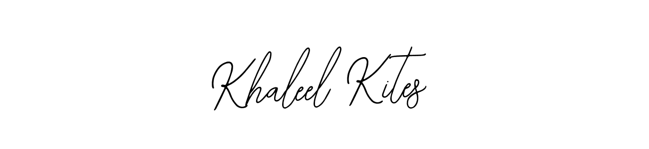 How to make Khaleel Kites name signature. Use Bearetta-2O07w style for creating short signs online. This is the latest handwritten sign. Khaleel Kites signature style 12 images and pictures png