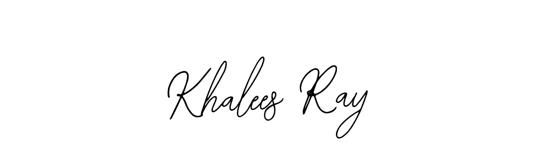 You should practise on your own different ways (Bearetta-2O07w) to write your name (Khalees Ray) in signature. don't let someone else do it for you. Khalees Ray signature style 12 images and pictures png