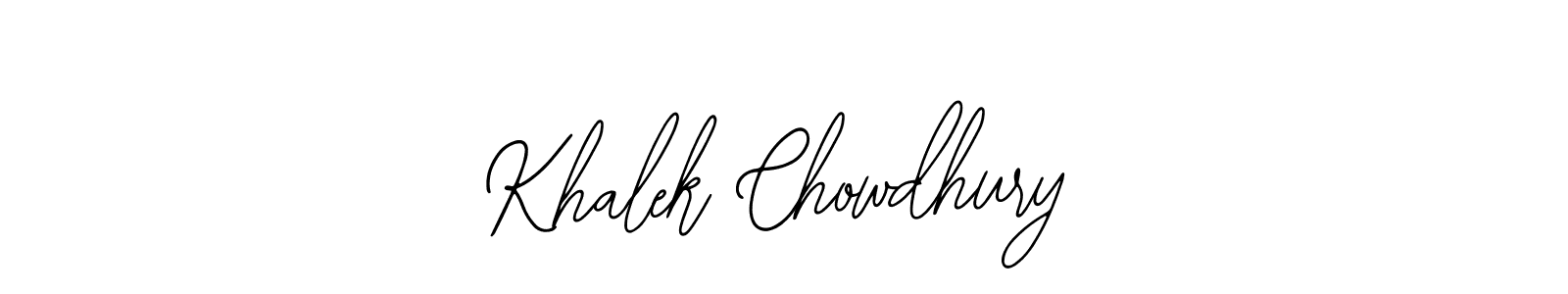 Design your own signature with our free online signature maker. With this signature software, you can create a handwritten (Bearetta-2O07w) signature for name Khalek Chowdhury. Khalek Chowdhury signature style 12 images and pictures png