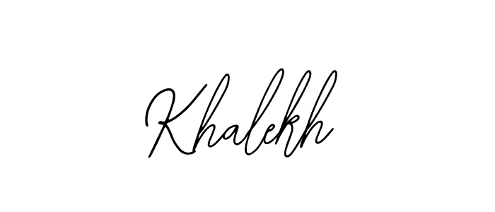 Use a signature maker to create a handwritten signature online. With this signature software, you can design (Bearetta-2O07w) your own signature for name Khalekh. Khalekh signature style 12 images and pictures png