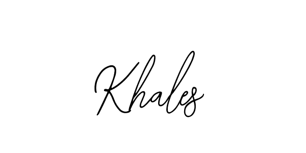 The best way (Bearetta-2O07w) to make a short signature is to pick only two or three words in your name. The name Khales include a total of six letters. For converting this name. Khales signature style 12 images and pictures png