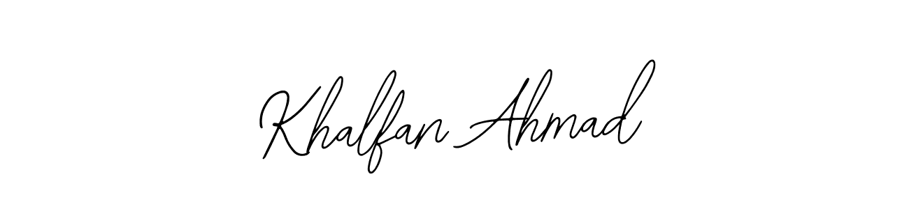 Bearetta-2O07w is a professional signature style that is perfect for those who want to add a touch of class to their signature. It is also a great choice for those who want to make their signature more unique. Get Khalfan Ahmad name to fancy signature for free. Khalfan Ahmad signature style 12 images and pictures png