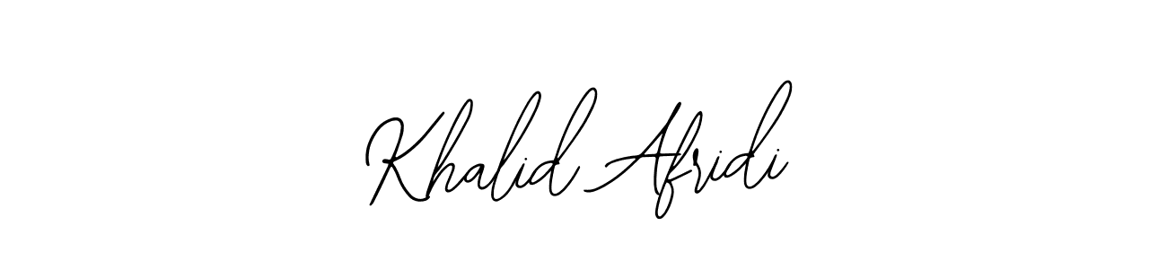 How to make Khalid Afridi name signature. Use Bearetta-2O07w style for creating short signs online. This is the latest handwritten sign. Khalid Afridi signature style 12 images and pictures png