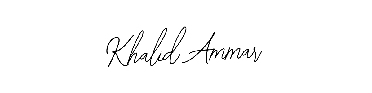 Design your own signature with our free online signature maker. With this signature software, you can create a handwritten (Bearetta-2O07w) signature for name Khalid Ammar. Khalid Ammar signature style 12 images and pictures png