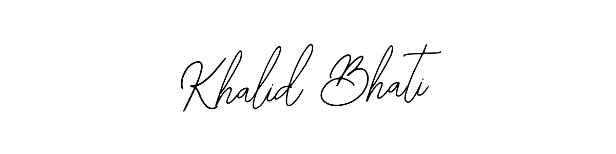 if you are searching for the best signature style for your name Khalid Bhati. so please give up your signature search. here we have designed multiple signature styles  using Bearetta-2O07w. Khalid Bhati signature style 12 images and pictures png