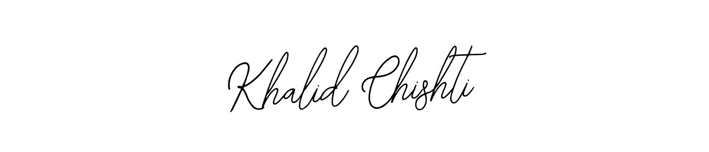 How to make Khalid Chishti name signature. Use Bearetta-2O07w style for creating short signs online. This is the latest handwritten sign. Khalid Chishti signature style 12 images and pictures png