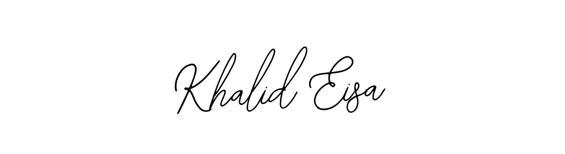 if you are searching for the best signature style for your name Khalid Eisa. so please give up your signature search. here we have designed multiple signature styles  using Bearetta-2O07w. Khalid Eisa signature style 12 images and pictures png