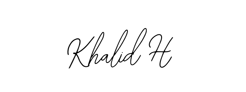 Khalid H stylish signature style. Best Handwritten Sign (Bearetta-2O07w) for my name. Handwritten Signature Collection Ideas for my name Khalid H. Khalid H signature style 12 images and pictures png