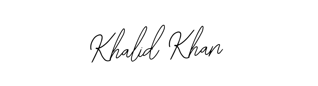 if you are searching for the best signature style for your name Khalid Khan. so please give up your signature search. here we have designed multiple signature styles  using Bearetta-2O07w. Khalid Khan signature style 12 images and pictures png