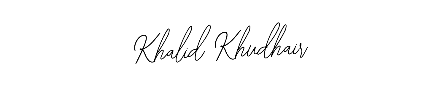Also You can easily find your signature by using the search form. We will create Khalid Khudhair name handwritten signature images for you free of cost using Bearetta-2O07w sign style. Khalid Khudhair signature style 12 images and pictures png
