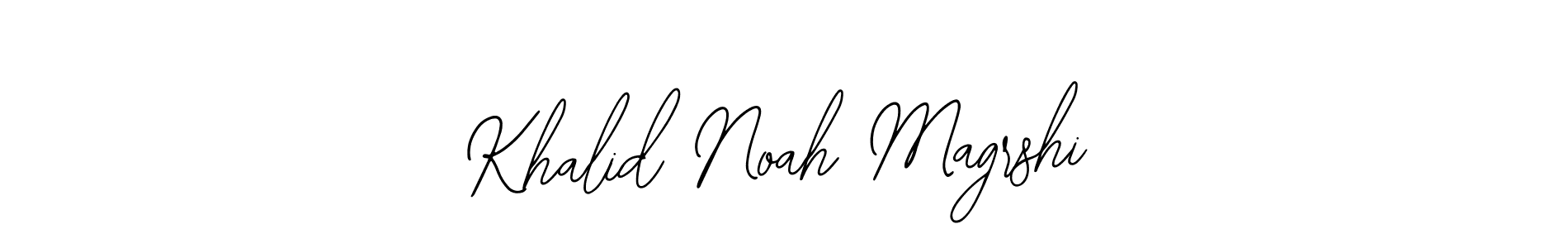 You should practise on your own different ways (Bearetta-2O07w) to write your name (Khalid Noah Magrshi) in signature. don't let someone else do it for you. Khalid Noah Magrshi signature style 12 images and pictures png