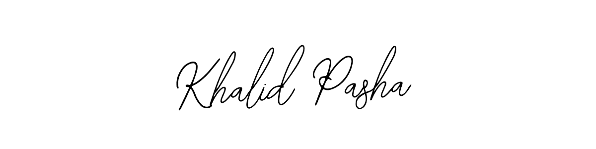 Use a signature maker to create a handwritten signature online. With this signature software, you can design (Bearetta-2O07w) your own signature for name Khalid Pasha. Khalid Pasha signature style 12 images and pictures png
