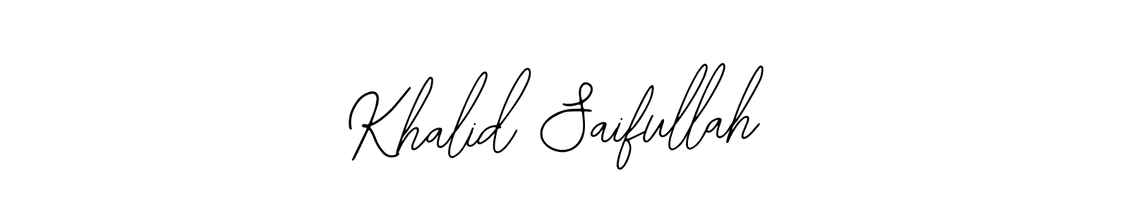 Also You can easily find your signature by using the search form. We will create Khalid Saifullah name handwritten signature images for you free of cost using Bearetta-2O07w sign style. Khalid Saifullah signature style 12 images and pictures png