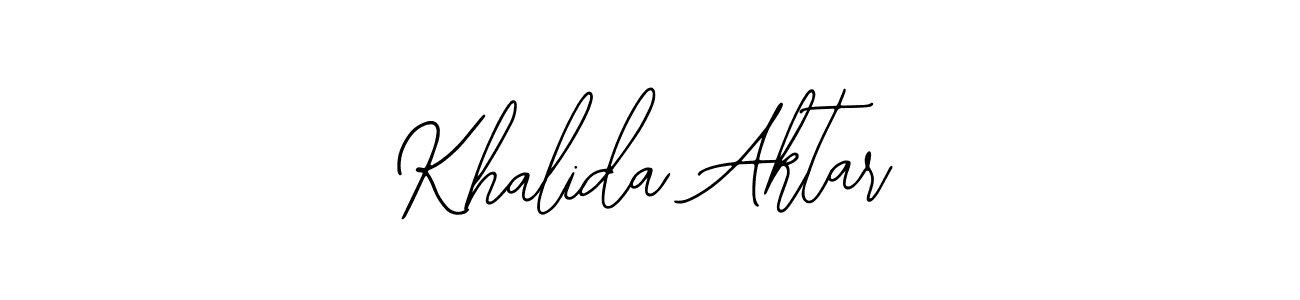 Also You can easily find your signature by using the search form. We will create Khalida Aktar name handwritten signature images for you free of cost using Bearetta-2O07w sign style. Khalida Aktar signature style 12 images and pictures png