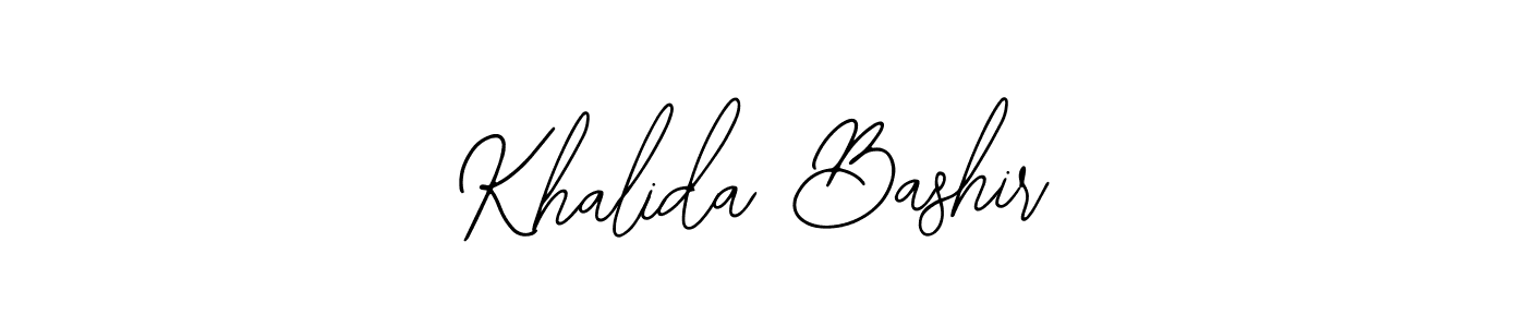 if you are searching for the best signature style for your name Khalida Bashir. so please give up your signature search. here we have designed multiple signature styles  using Bearetta-2O07w. Khalida Bashir signature style 12 images and pictures png