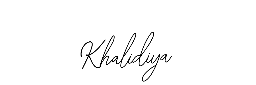How to Draw Khalidiya signature style? Bearetta-2O07w is a latest design signature styles for name Khalidiya. Khalidiya signature style 12 images and pictures png