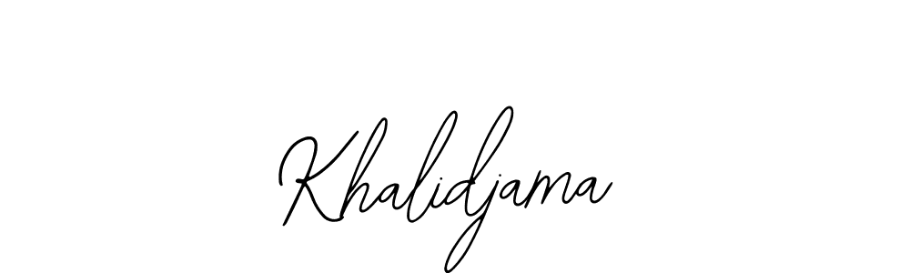 How to make Khalidjama signature? Bearetta-2O07w is a professional autograph style. Create handwritten signature for Khalidjama name. Khalidjama signature style 12 images and pictures png