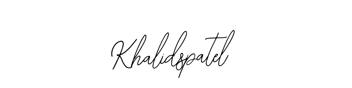 Design your own signature with our free online signature maker. With this signature software, you can create a handwritten (Bearetta-2O07w) signature for name Khalidspatel. Khalidspatel signature style 12 images and pictures png