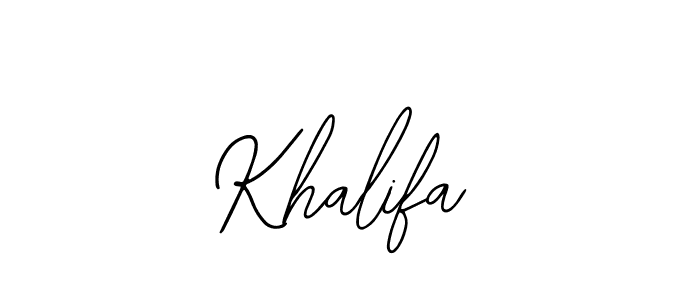 How to make Khalifa signature? Bearetta-2O07w is a professional autograph style. Create handwritten signature for Khalifa name. Khalifa signature style 12 images and pictures png