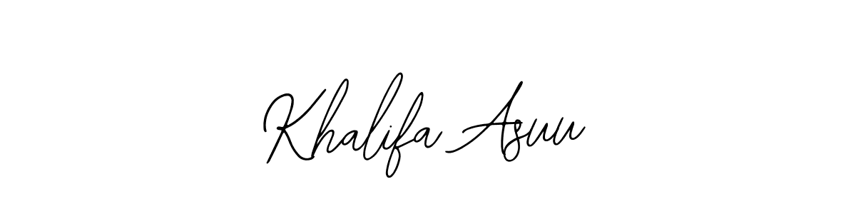 The best way (Bearetta-2O07w) to make a short signature is to pick only two or three words in your name. The name Khalifa Asuu include a total of six letters. For converting this name. Khalifa Asuu signature style 12 images and pictures png