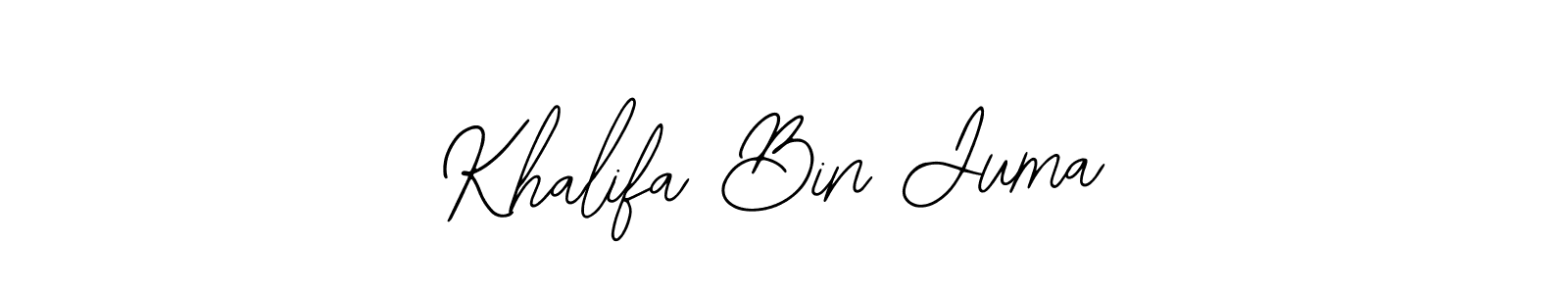 Also You can easily find your signature by using the search form. We will create Khalifa Bin Juma name handwritten signature images for you free of cost using Bearetta-2O07w sign style. Khalifa Bin Juma signature style 12 images and pictures png