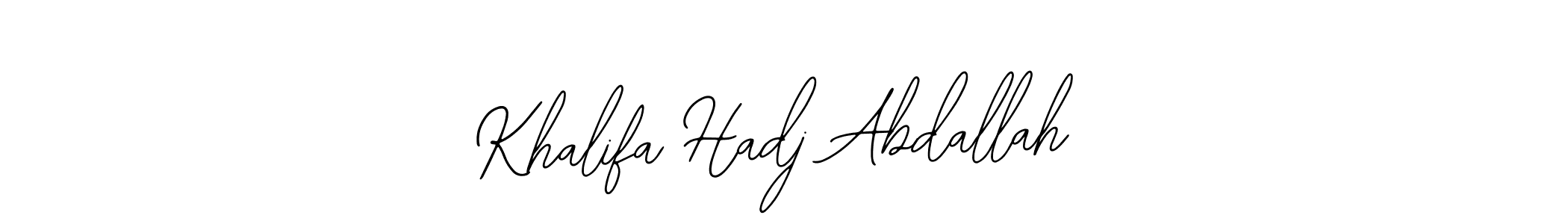 This is the best signature style for the Khalifa Hadj Abdallah name. Also you like these signature font (Bearetta-2O07w). Mix name signature. Khalifa Hadj Abdallah signature style 12 images and pictures png