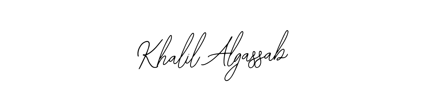 Design your own signature with our free online signature maker. With this signature software, you can create a handwritten (Bearetta-2O07w) signature for name Khalil Algassab. Khalil Algassab signature style 12 images and pictures png