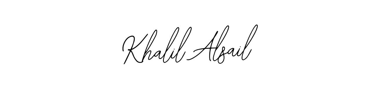 Similarly Bearetta-2O07w is the best handwritten signature design. Signature creator online .You can use it as an online autograph creator for name Khalil Alsail. Khalil Alsail signature style 12 images and pictures png