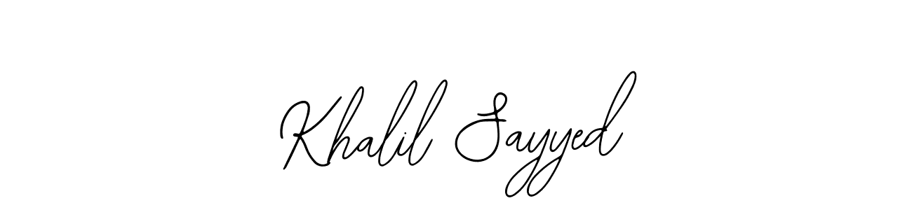 How to Draw Khalil Sayyed signature style? Bearetta-2O07w is a latest design signature styles for name Khalil Sayyed. Khalil Sayyed signature style 12 images and pictures png