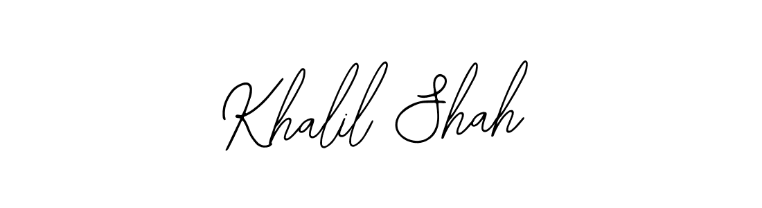 How to make Khalil Shah name signature. Use Bearetta-2O07w style for creating short signs online. This is the latest handwritten sign. Khalil Shah signature style 12 images and pictures png