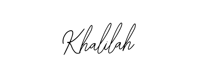 if you are searching for the best signature style for your name Khalilah. so please give up your signature search. here we have designed multiple signature styles  using Bearetta-2O07w. Khalilah signature style 12 images and pictures png