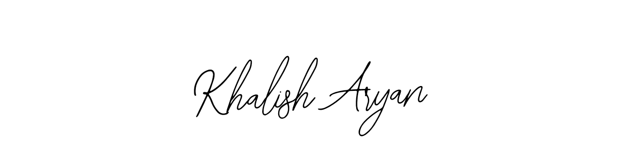 Make a beautiful signature design for name Khalish Aryan. Use this online signature maker to create a handwritten signature for free. Khalish Aryan signature style 12 images and pictures png