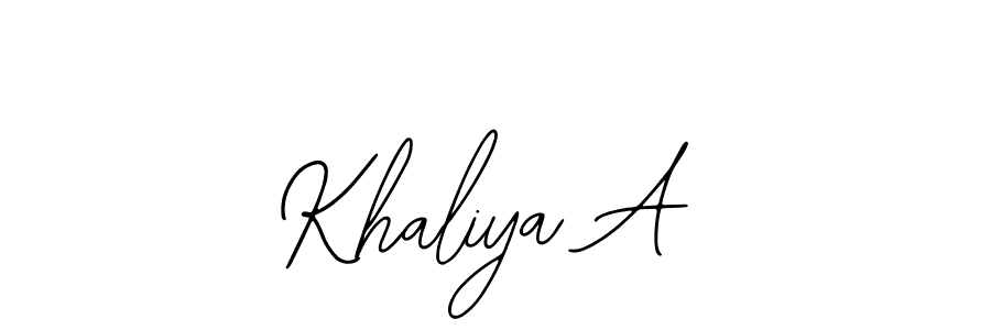 Make a beautiful signature design for name Khaliya A. Use this online signature maker to create a handwritten signature for free. Khaliya A signature style 12 images and pictures png