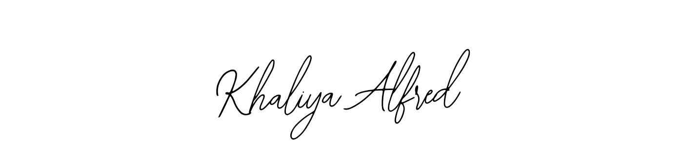 Make a beautiful signature design for name Khaliya Alfred. Use this online signature maker to create a handwritten signature for free. Khaliya Alfred signature style 12 images and pictures png
