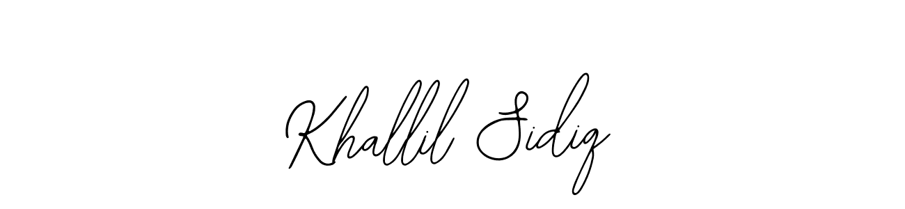 This is the best signature style for the Khallil Sidiq name. Also you like these signature font (Bearetta-2O07w). Mix name signature. Khallil Sidiq signature style 12 images and pictures png